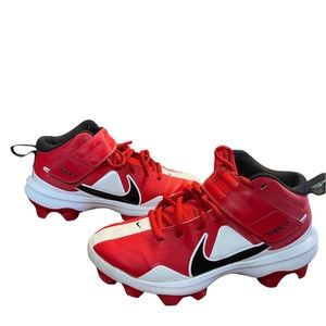 Nike Force Trout 7 Pro MCS baseball cleats red white size 3 youth